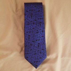Moschino mens silk tie - blue